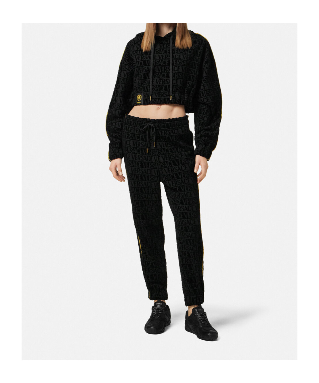 Versace Home Long-sleeved Sweater In Black