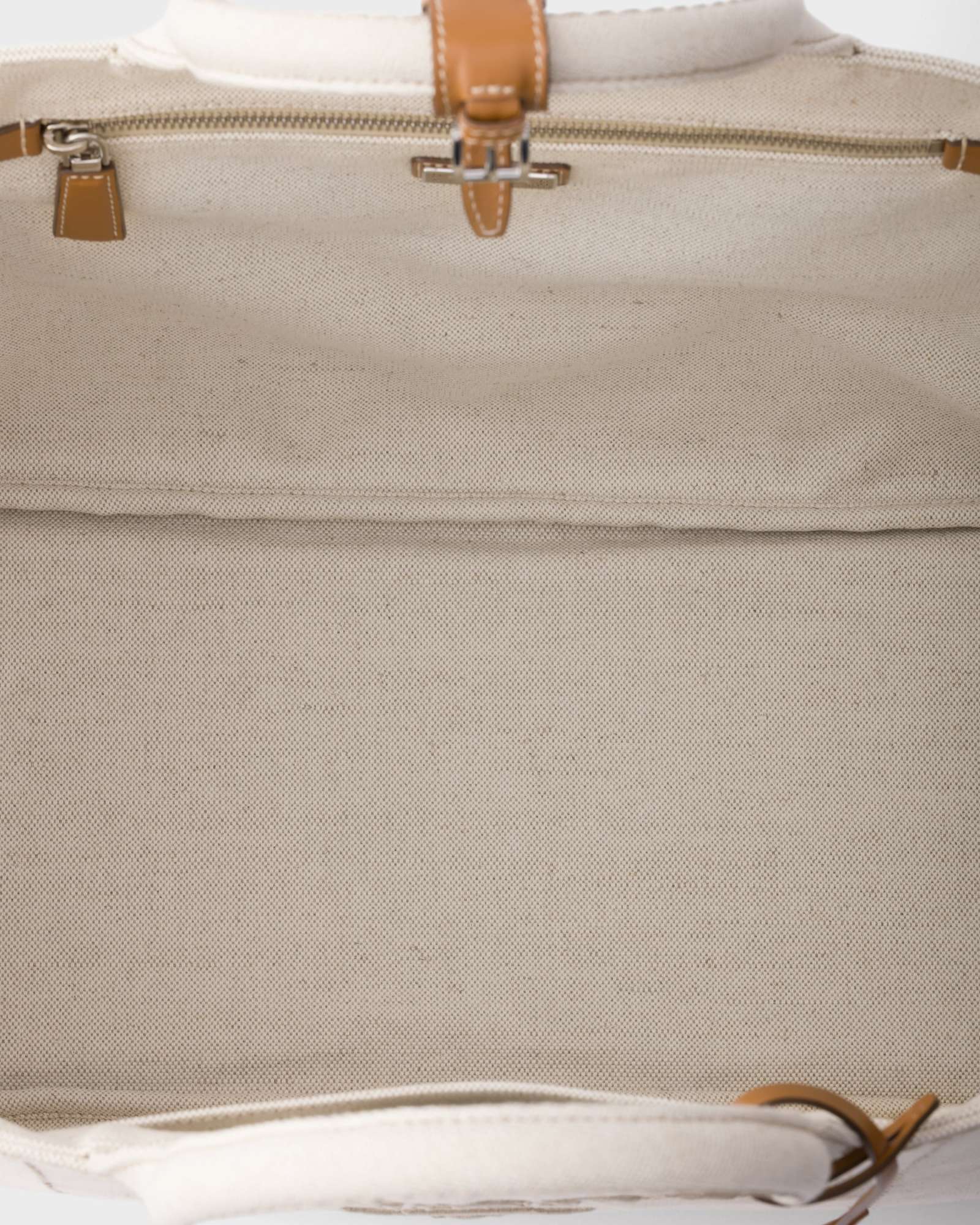 Prada Tote Bag Aus Leinenmischgewebe