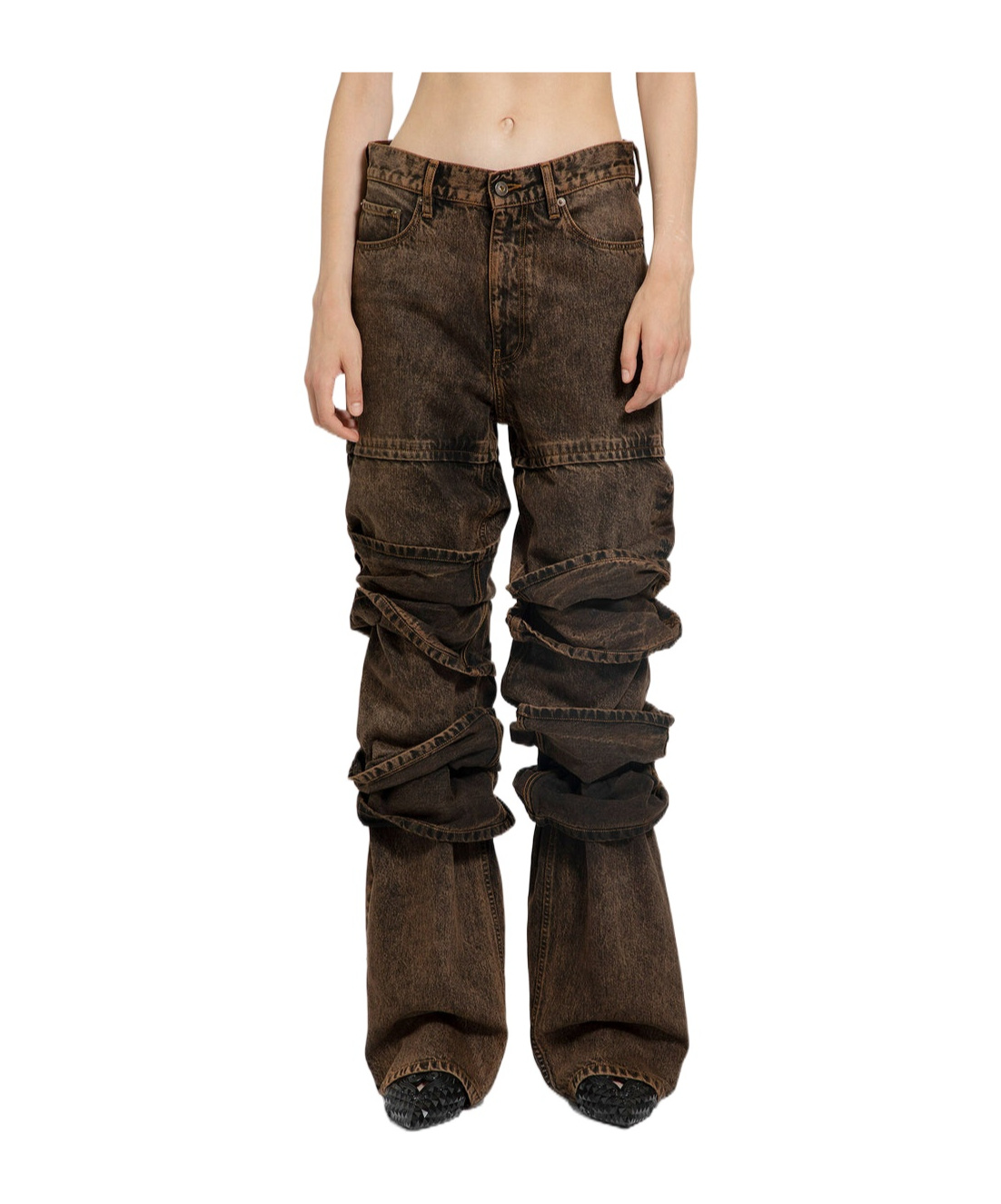 Y/project Belt-loop Jeans In Black