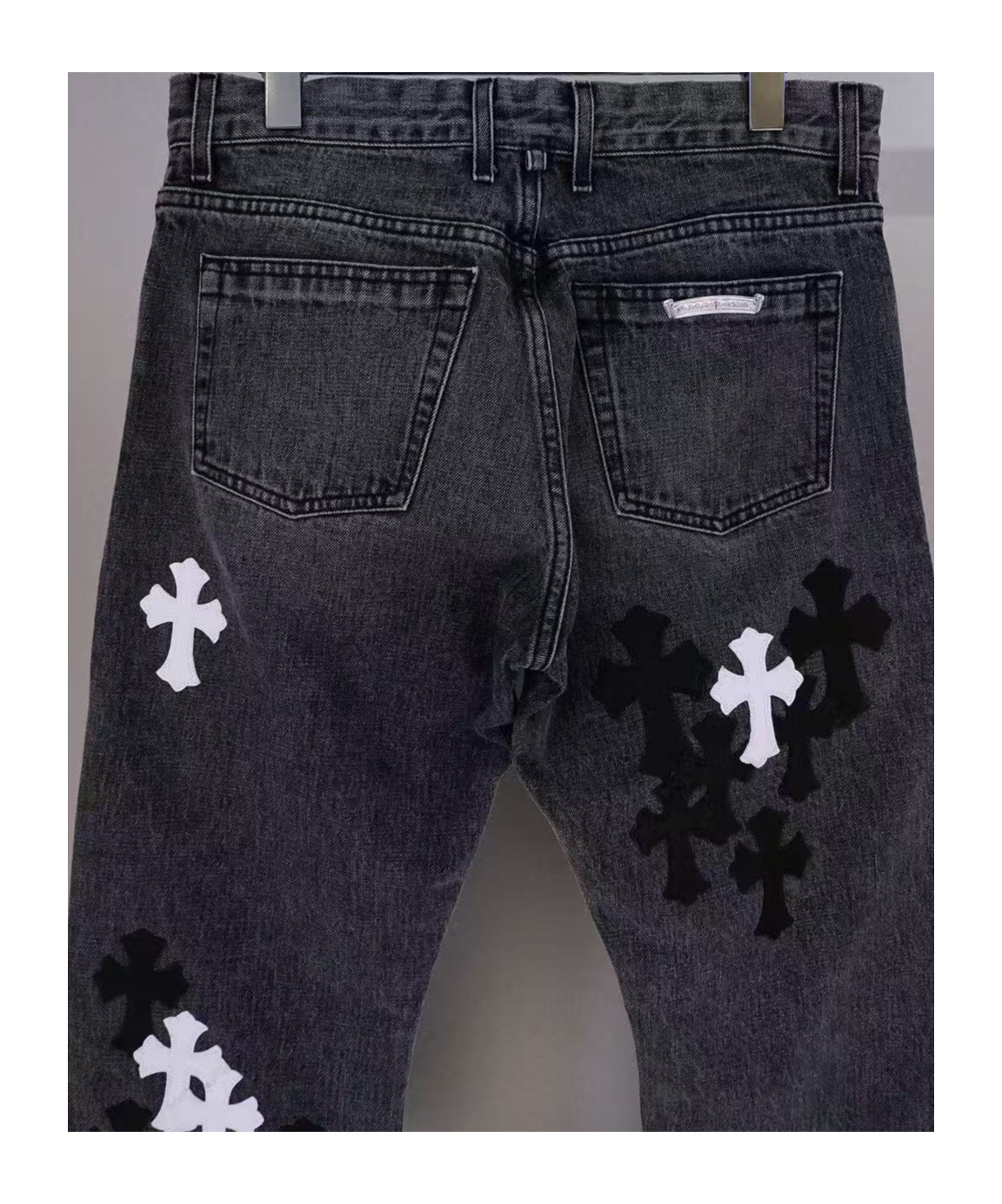 Chrome Hearts Denim Trousers With Belt Loops In Black