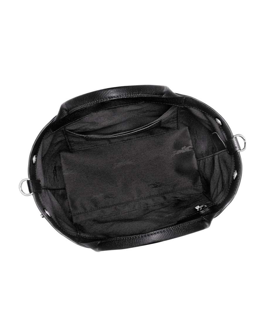 Longchamp Leather Tote Bags In Black