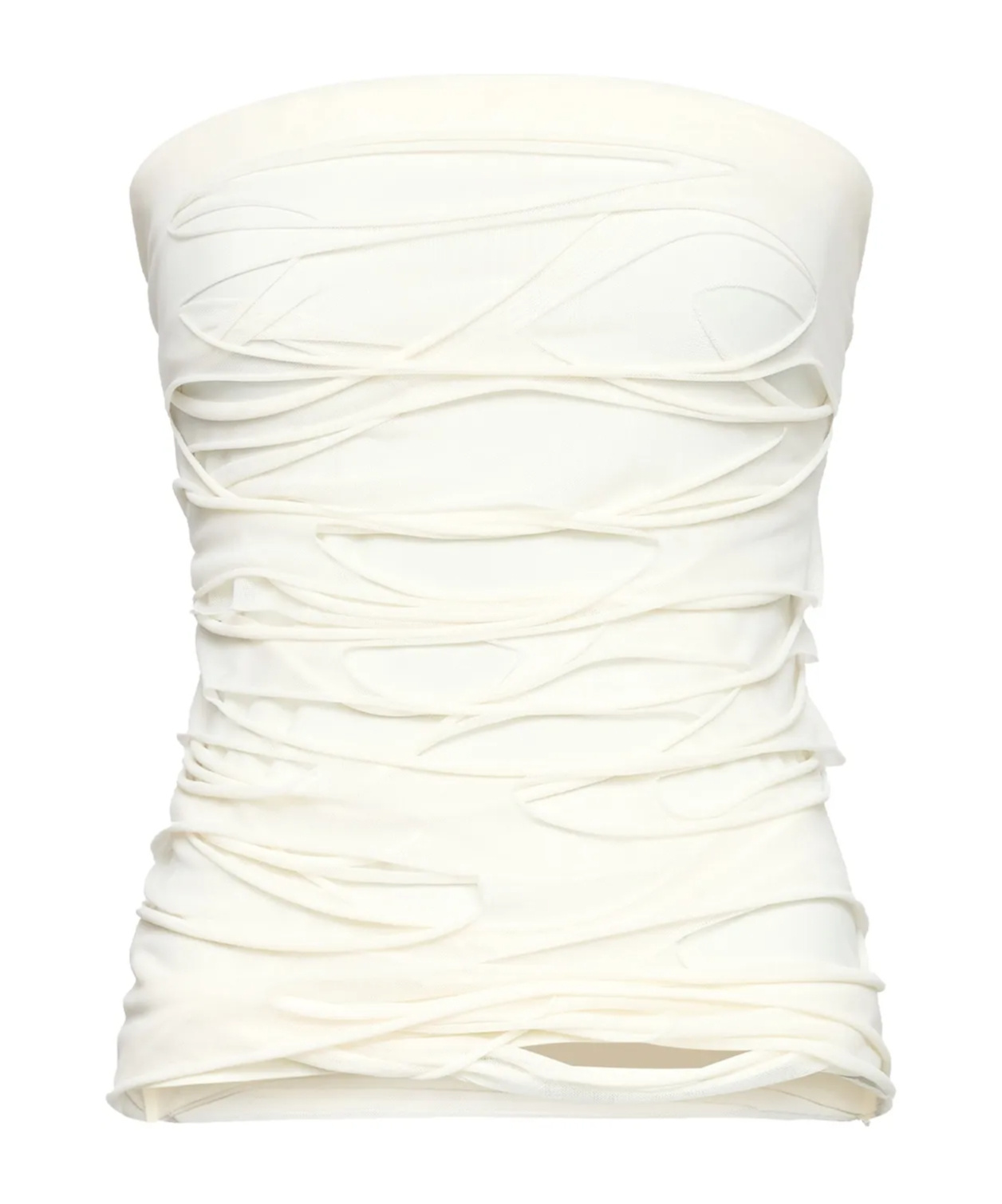 Shop Mm6 Maison Margiela Layered Top In White