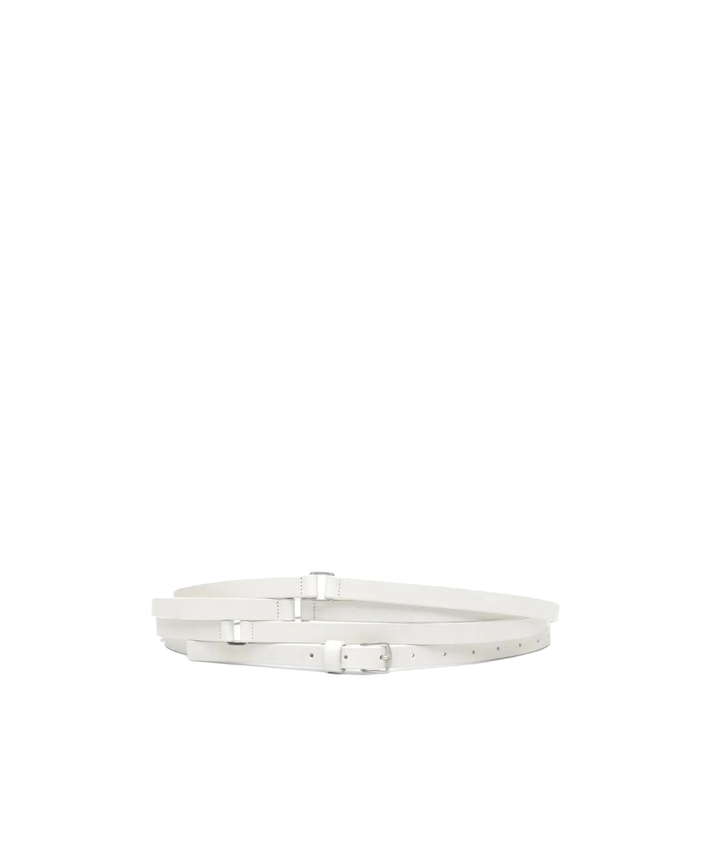 Ann Demeulemeester Three-layer Winding Belt In White