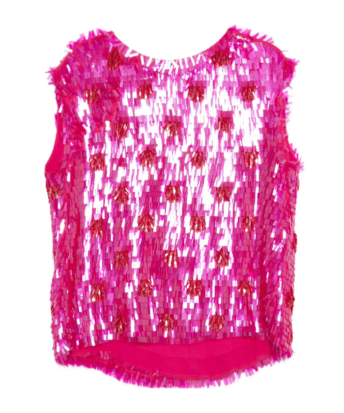 Dries Van Noten Sequined Vest In Pink