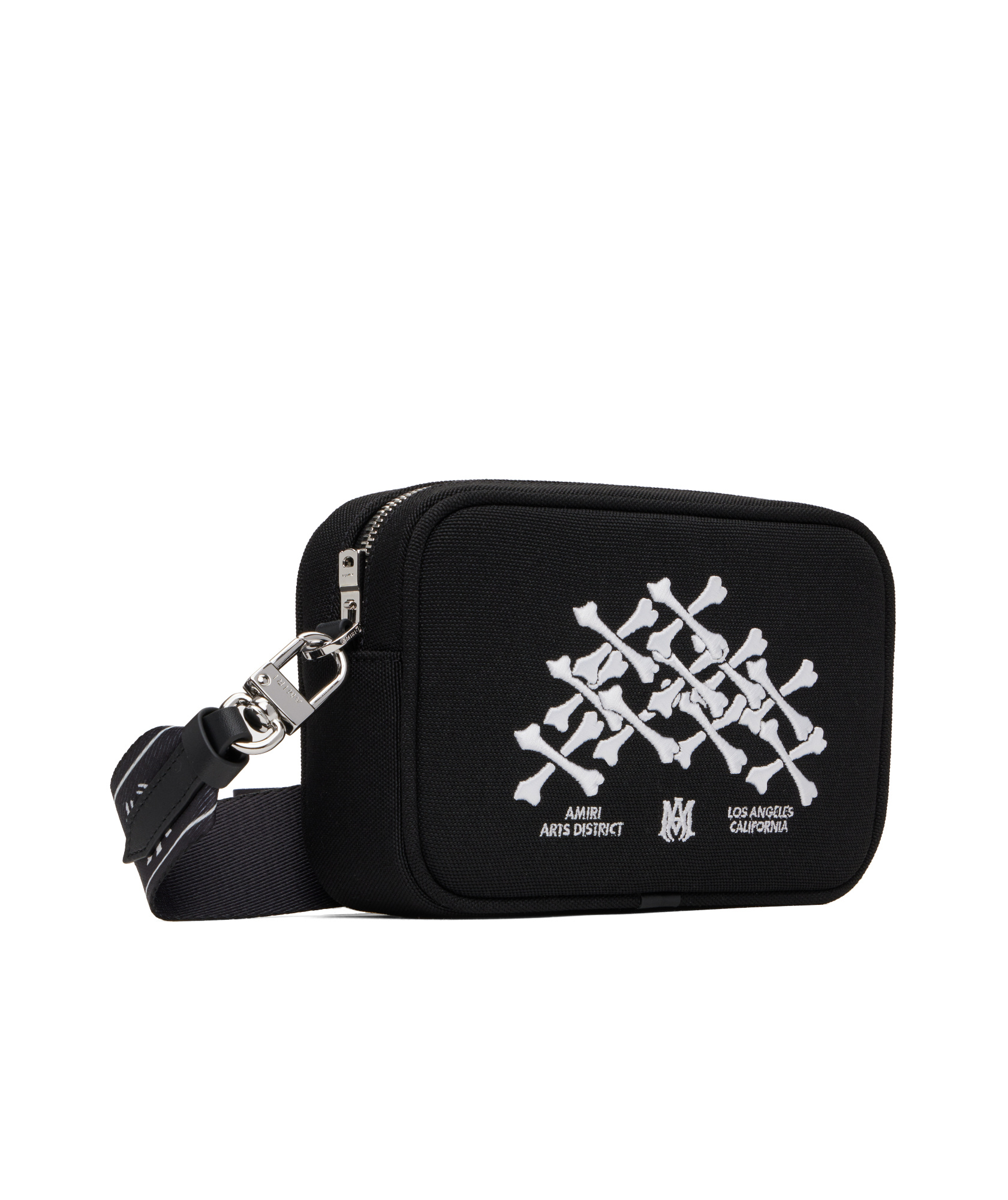 Amiri Black Bones Stacked Camera Case Bag In Black