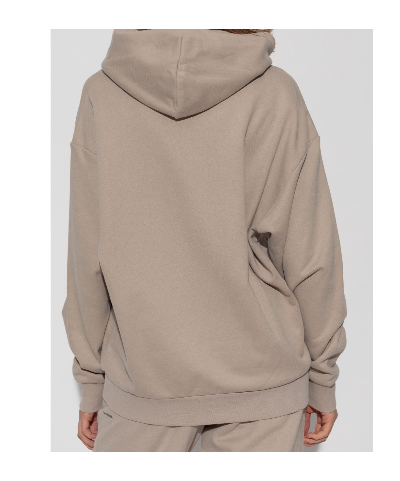 Pangaia Logo-print Organic-cotton Hoodie In Nude