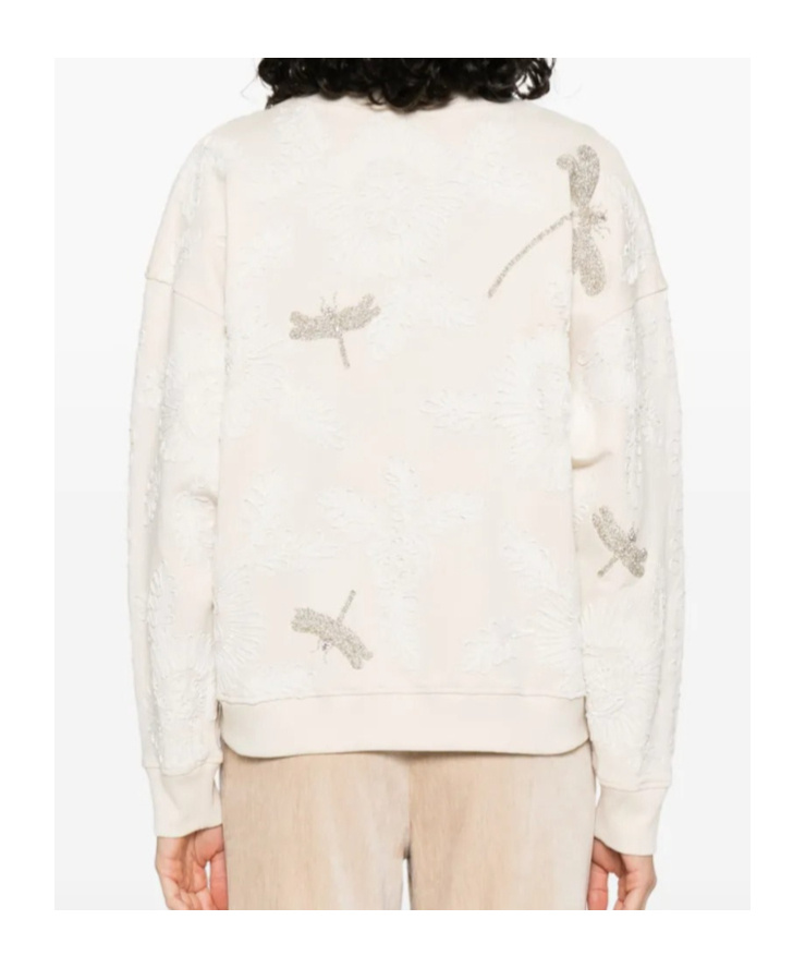 Forte Forte Embroidered Cotton Sweatshirt In Neutral