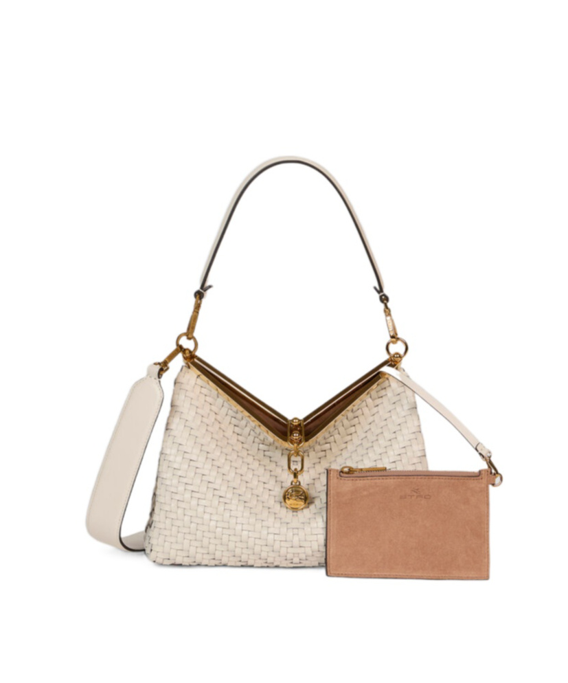 Etro Medium Vela Shoulder Bag In Nude
