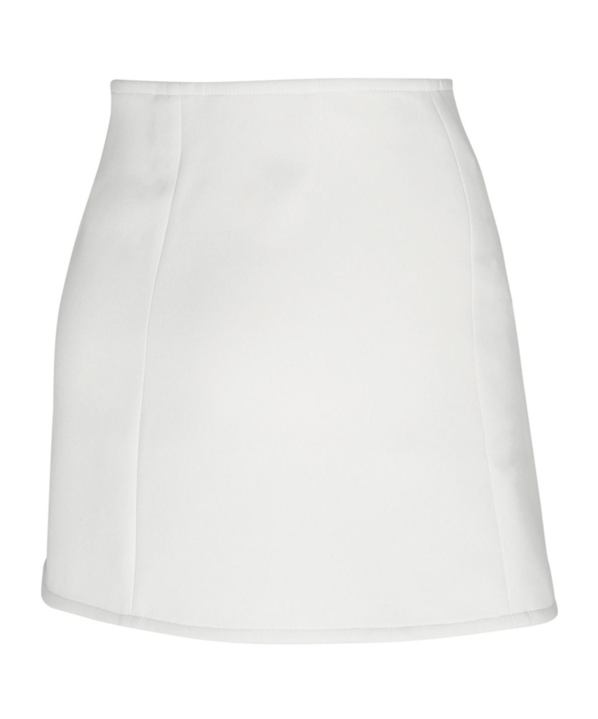 Courrèges Ellipse Buckled Curved Miniskirt In White