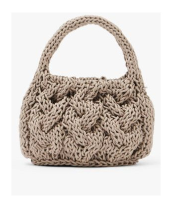 Jw Anderson Small Cable-knit Tote Bag In Nude
