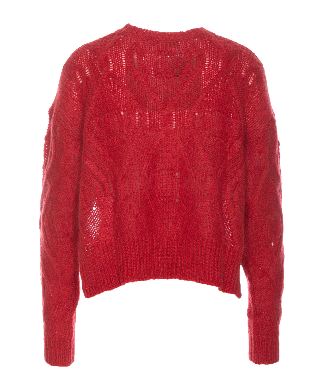 Shop Twinset Drop-shoulder Sweater In Red