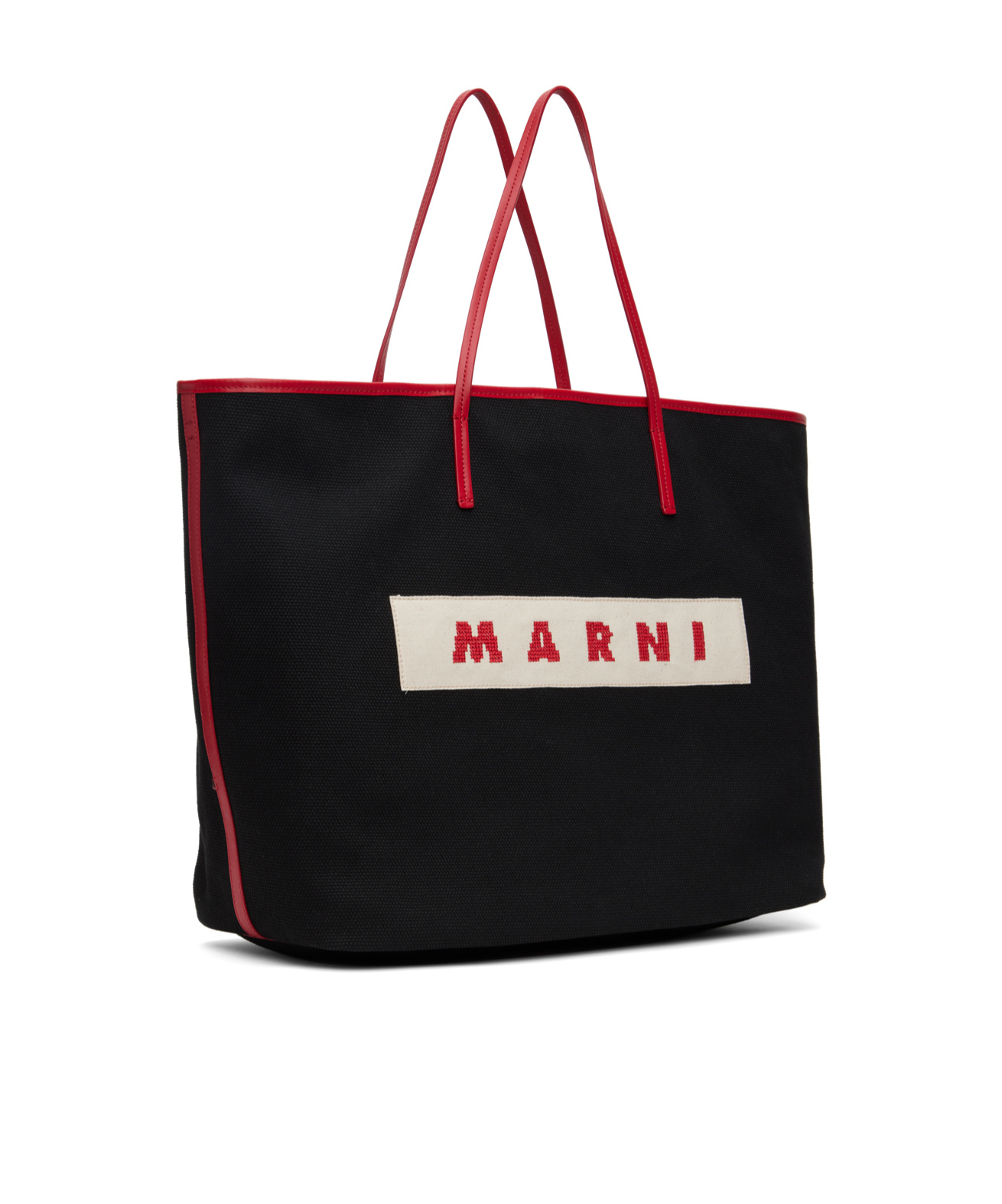 Marni Medium Janus Double-sided Handbag In Black