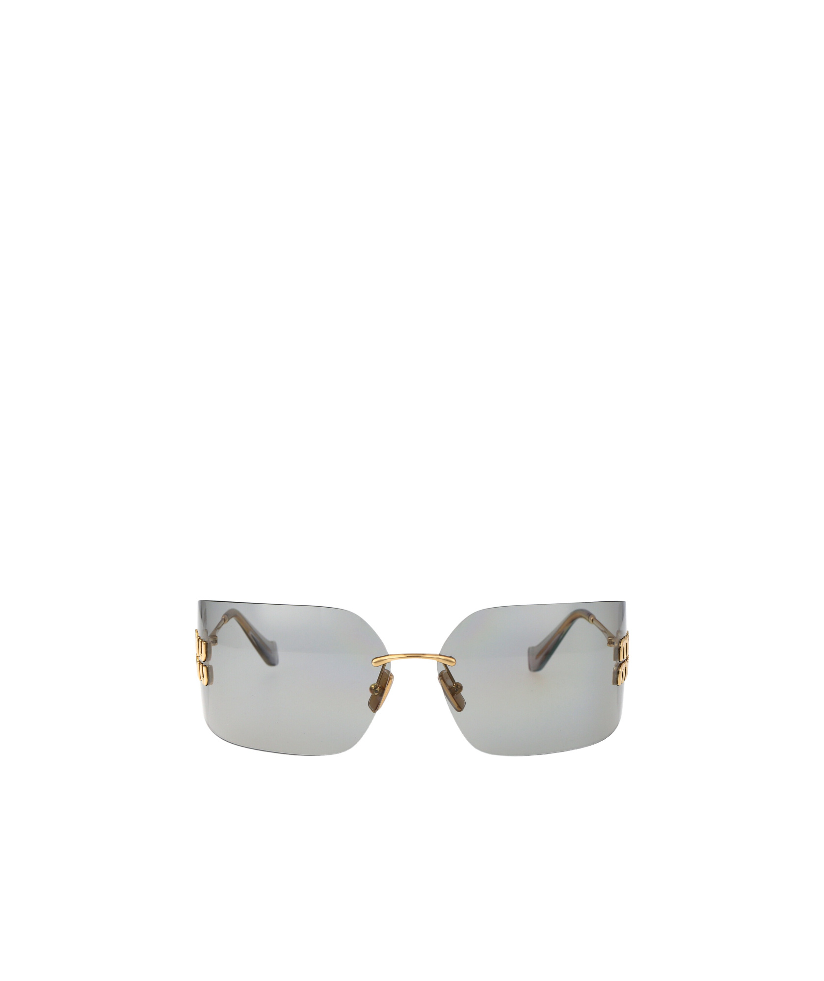 Miu Miu Oro Metal Sunglasses In Gray