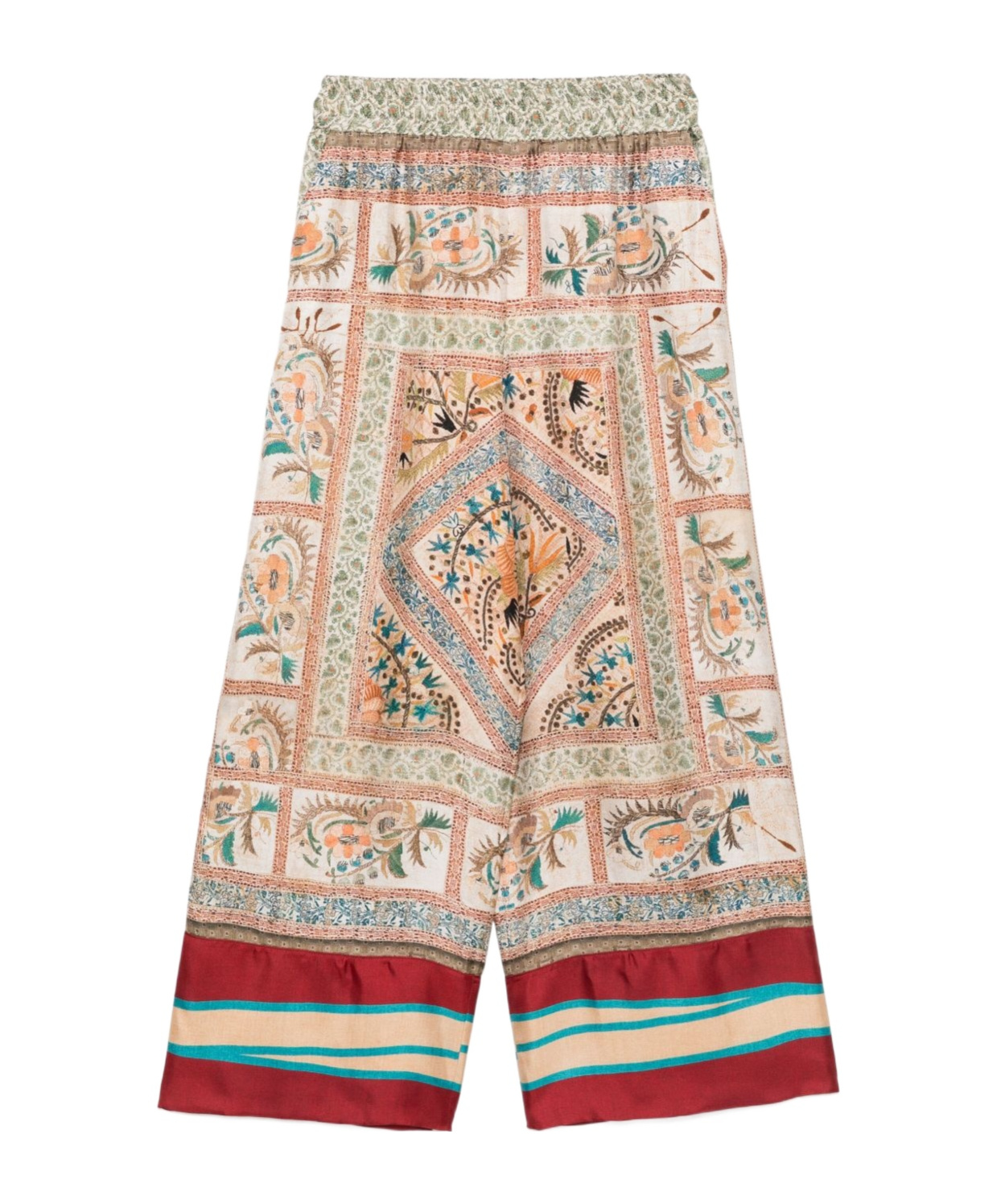 Pierre-louis Mascia Pierre Louis Mascia P Rinted Silk Trouser In Multi