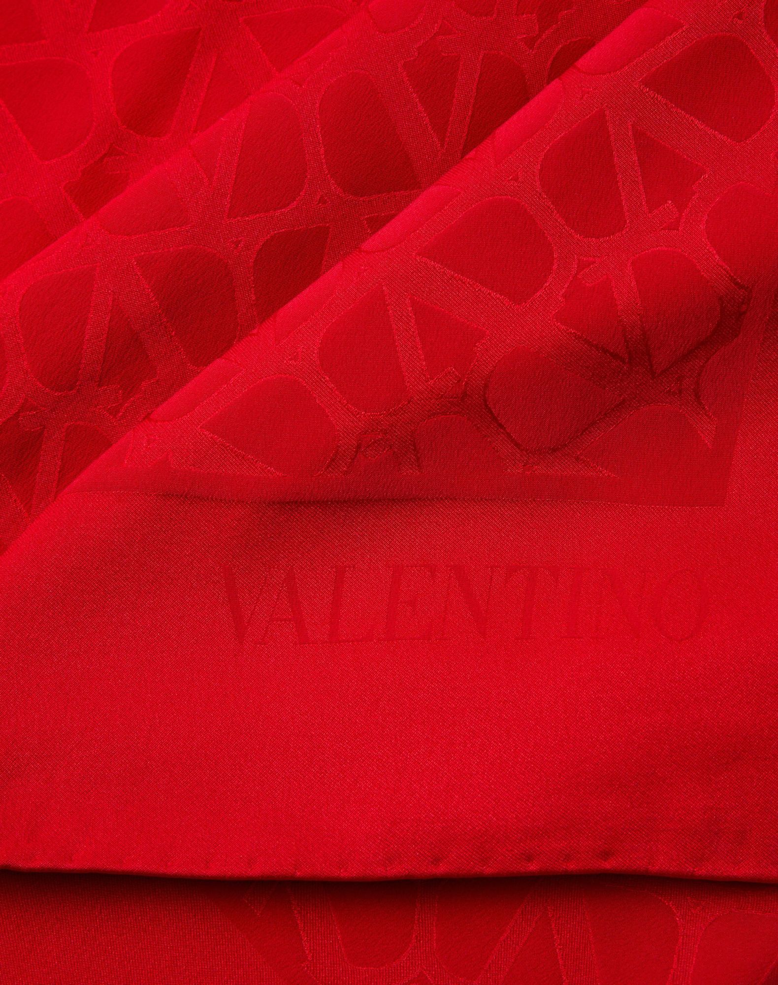 Valentino Square Scarf In Red