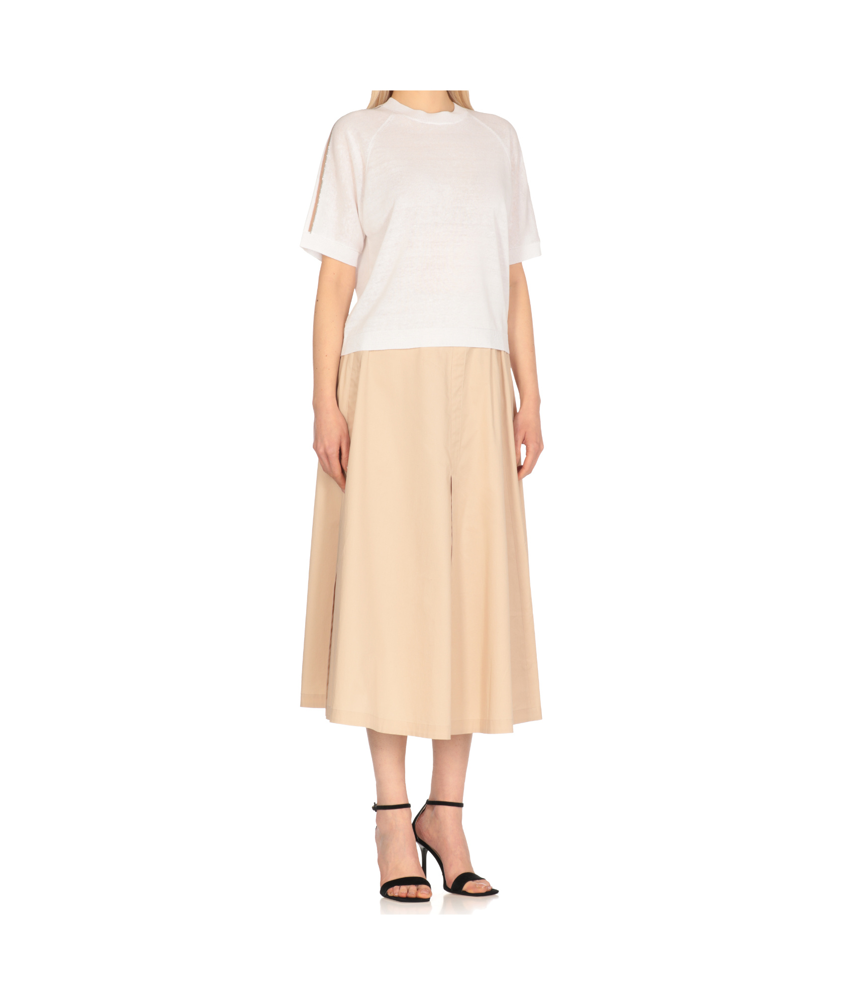 Peserico White Linen And Cotton Sweater