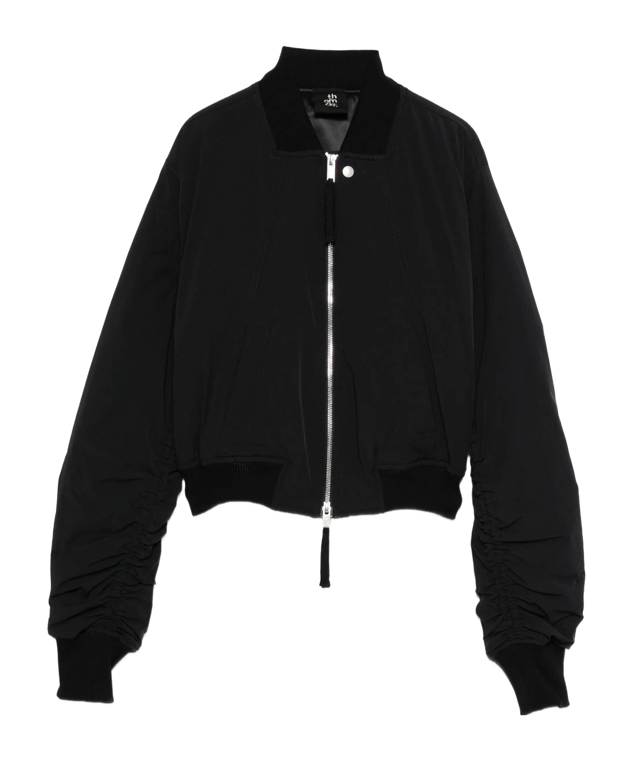 Thom Krom Long-sleeve Bomber Jacket In Black