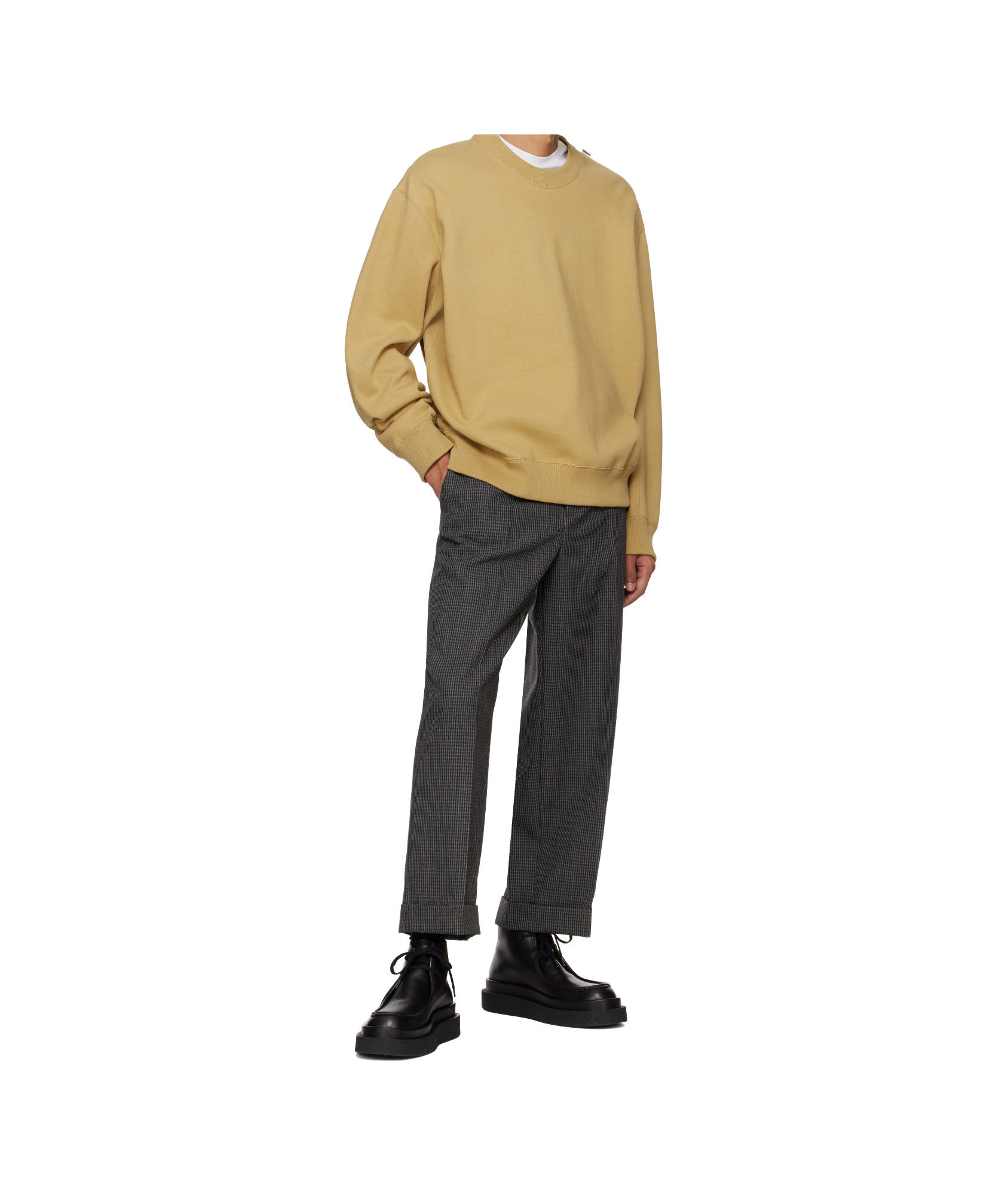 Jil Sander Logo Flag Shoulder Sweatshirt In Nude