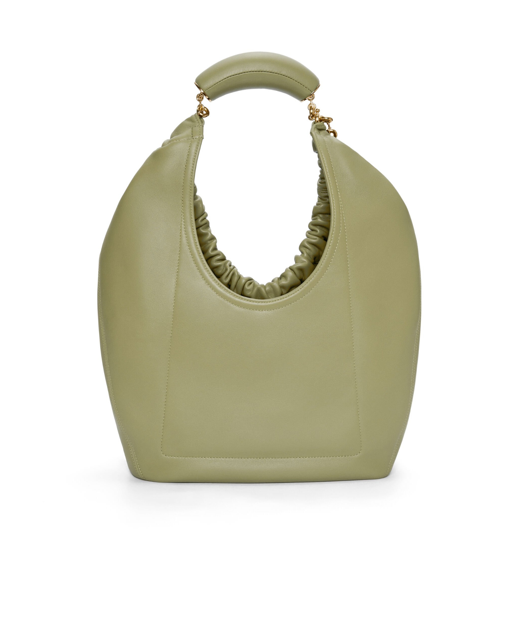Loewe Womens Squeeze Medium Leather Shoulder Bag In Green