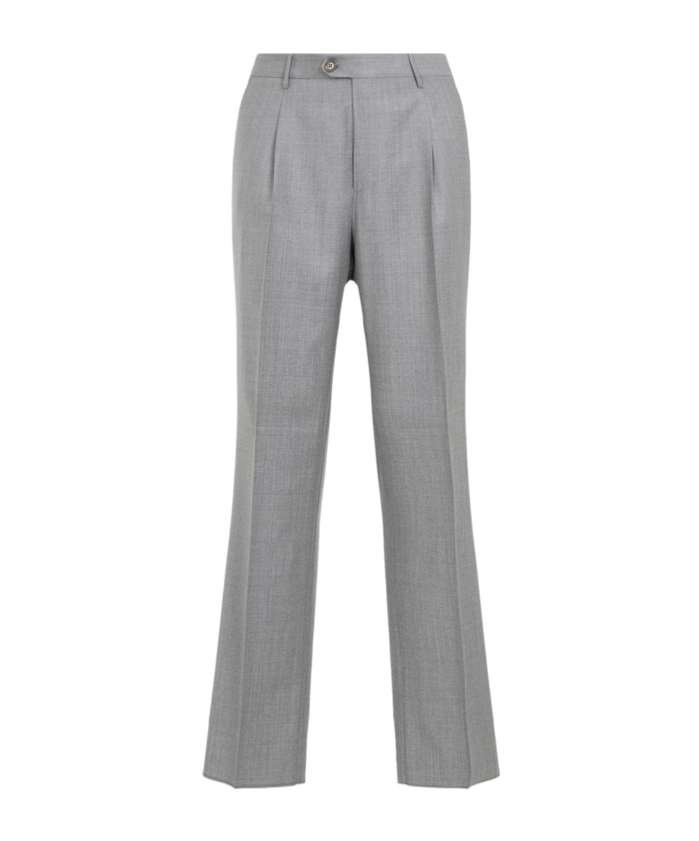 Etro Single Pleat Pants In Wool In Gray