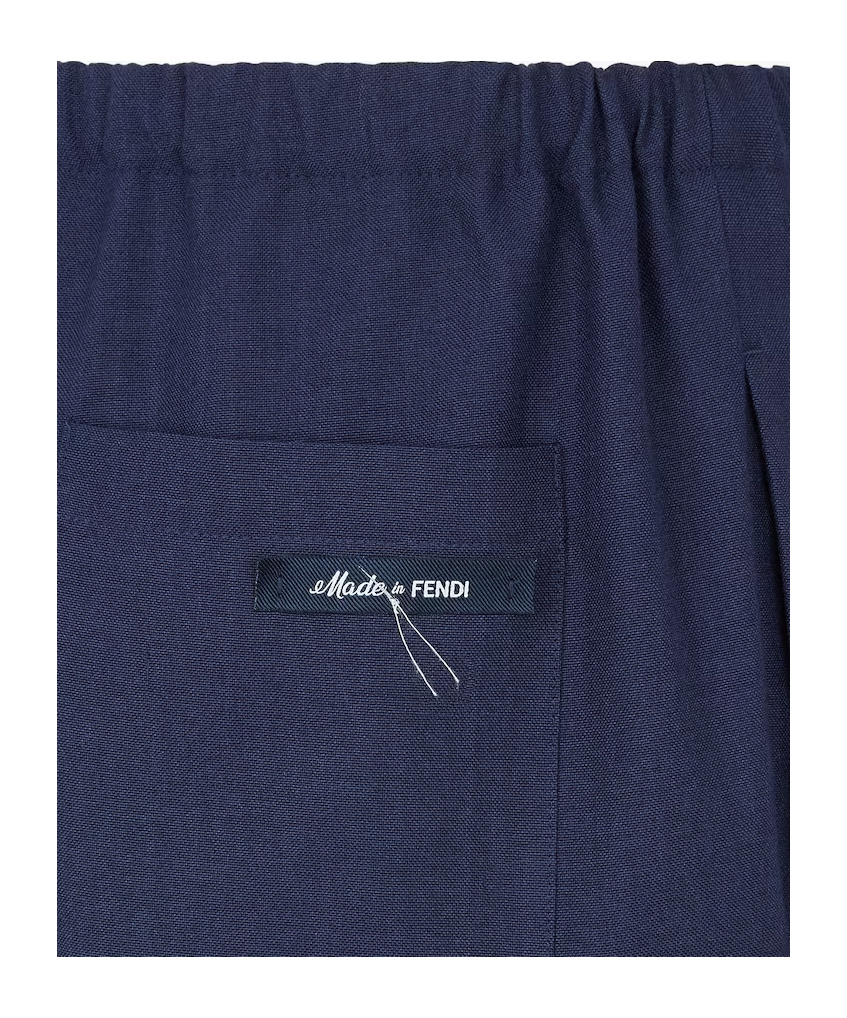 Fendi Straight-leg Tailored Trousers In Blue
