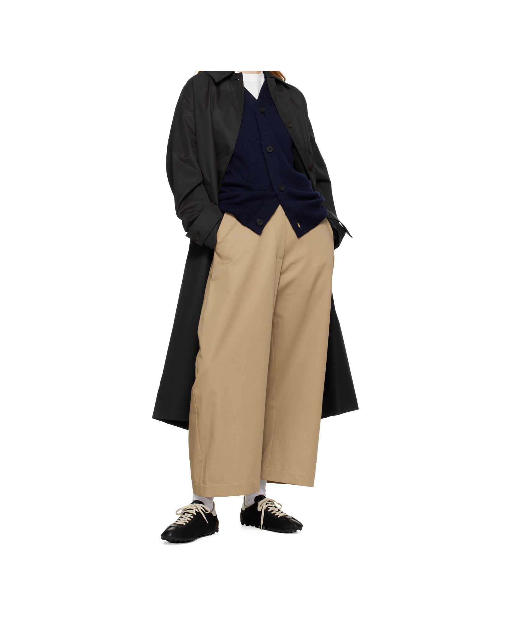 Studio Nicholson Tan Chalco Twill Trousers In Brown