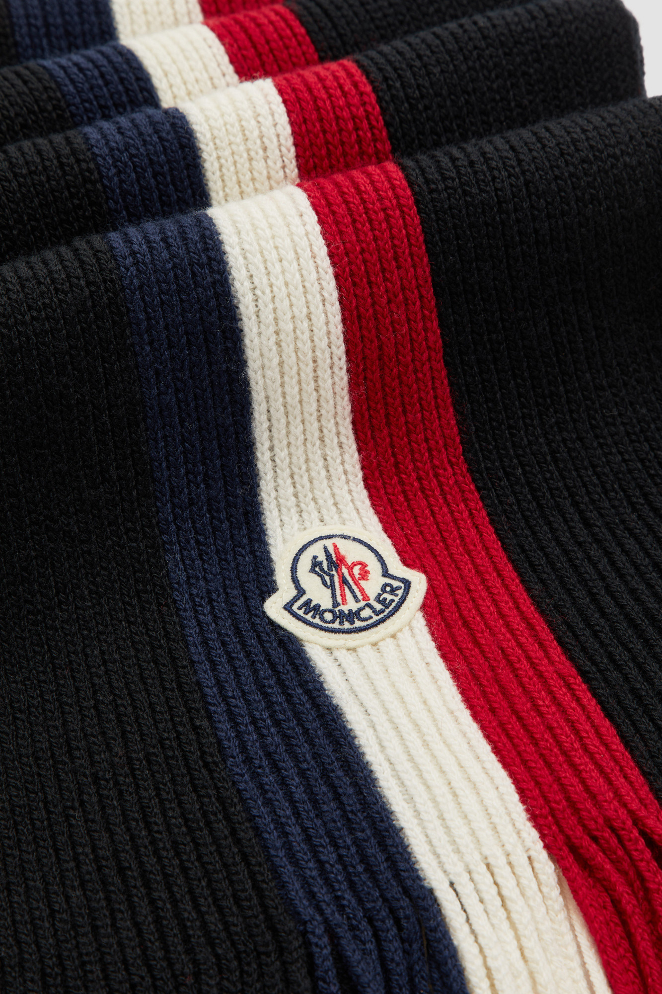 MONCLER TRICOLOUR WOOL SCARF