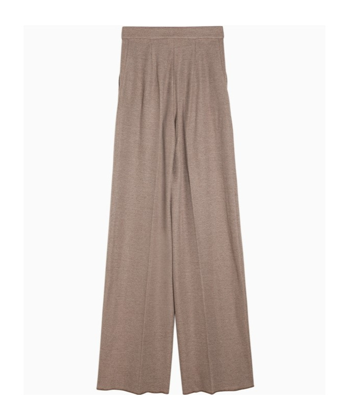 Max Mara Clay-coloured Cotton Palazzo Pants Women