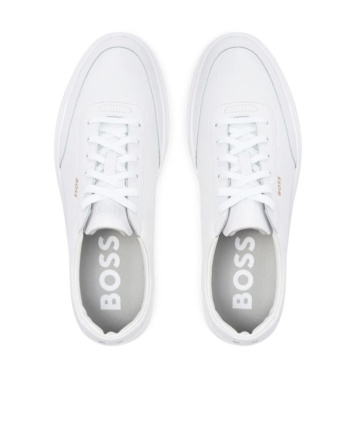 Hugo Boss Leather Sneakers In White