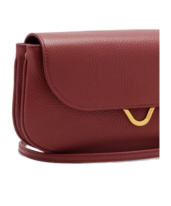 Coccinelle Dew Leather Crossbody Bag In Red