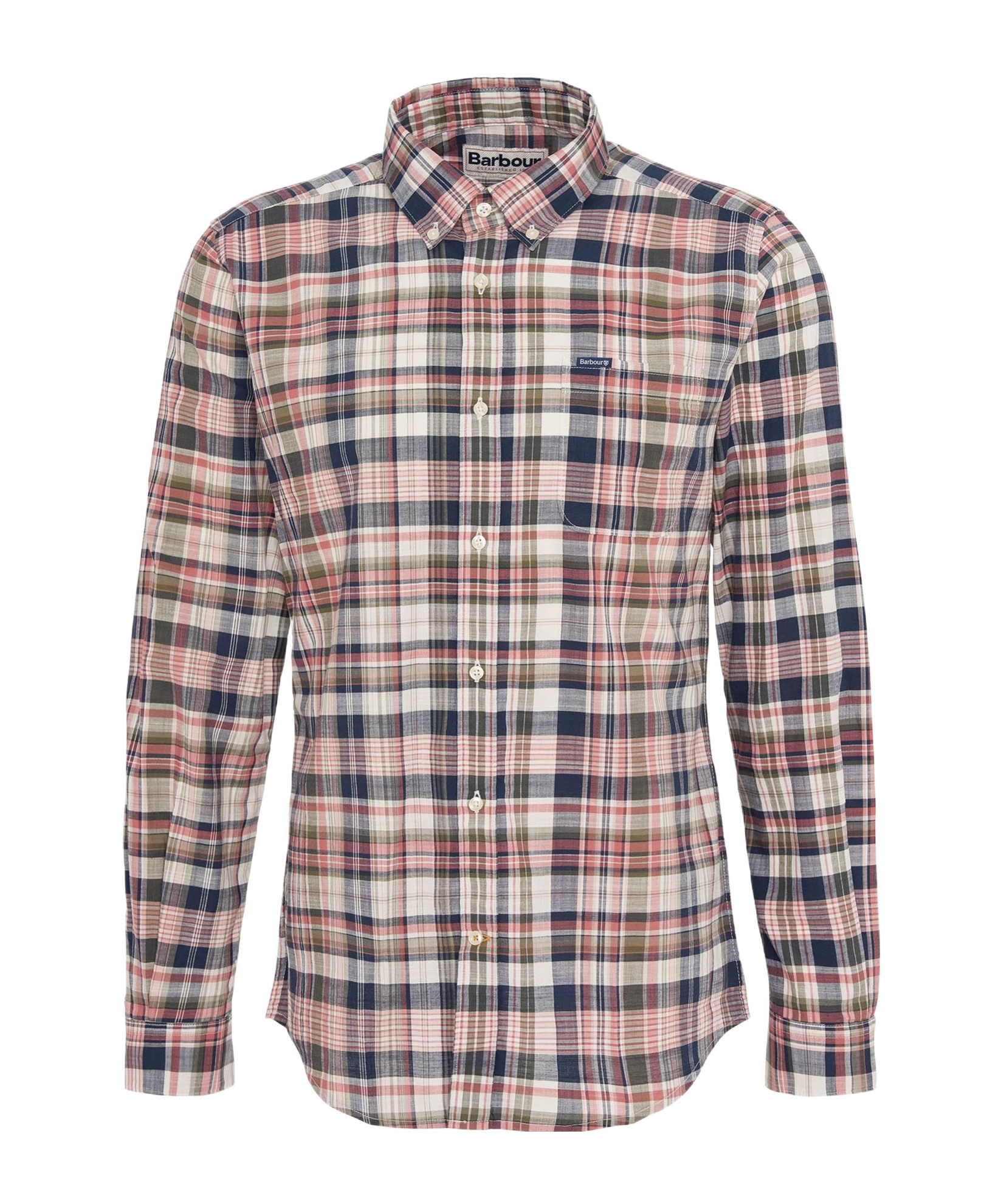 Barbour Plaid-check Cotton Shirt In Nude