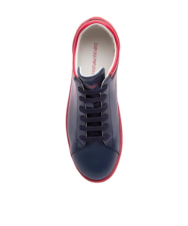 Emporio Armani Lace-up Low-top Sneakers In Black