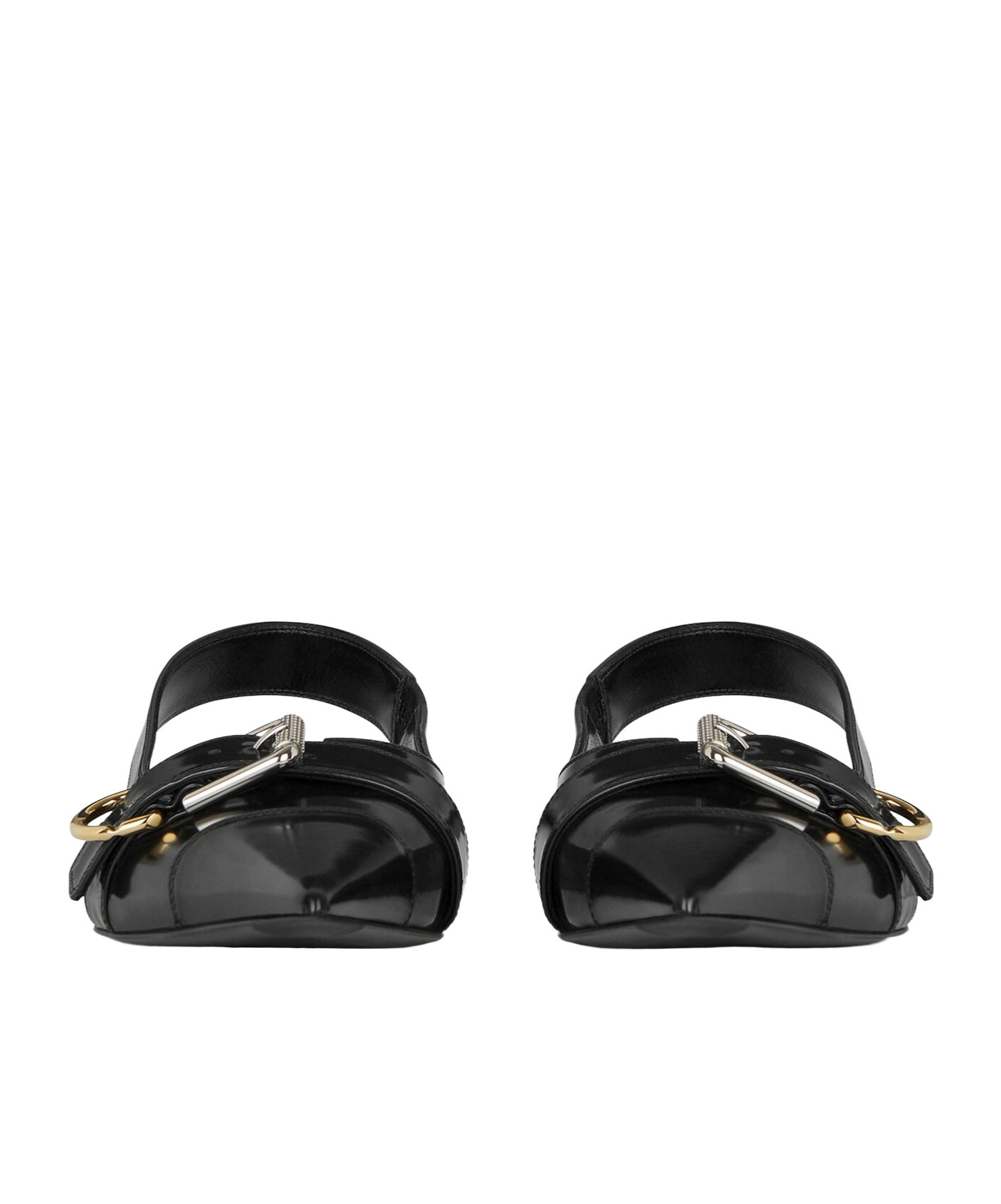 Shop Givenchy Voyou Flat Slingbacks In Leather In Black