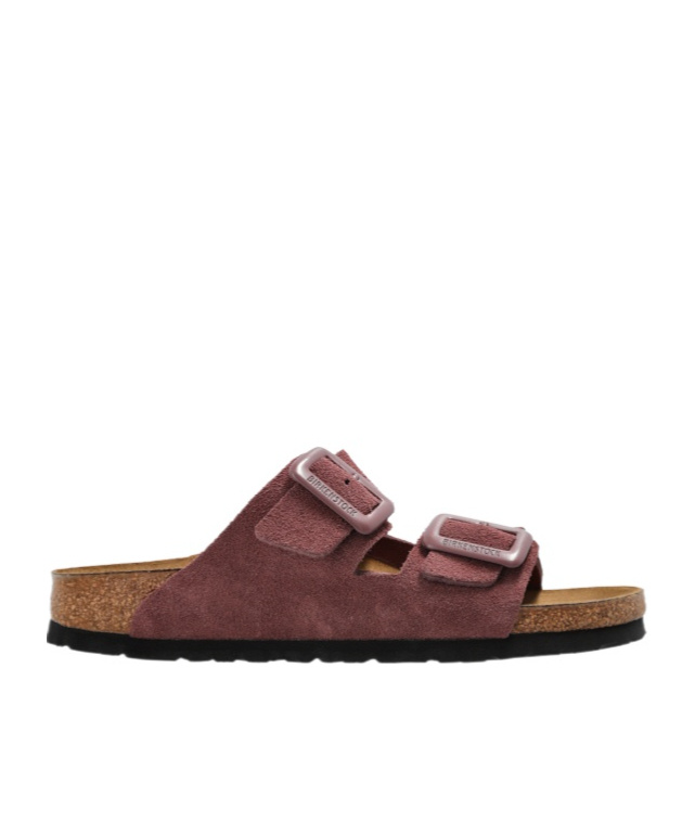 Birkenstock Flat Slide Sandals In Pepper