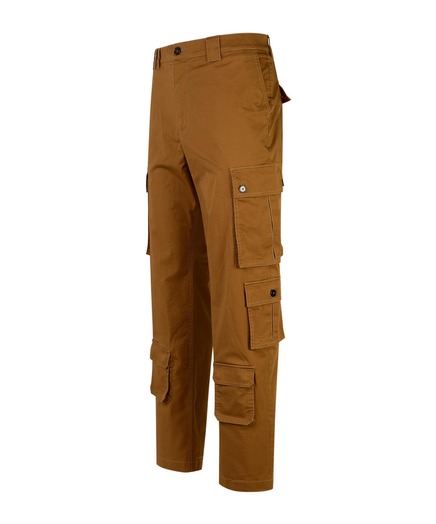 Dolce & Gabbana Logo-patch Cargo Pants In Brown