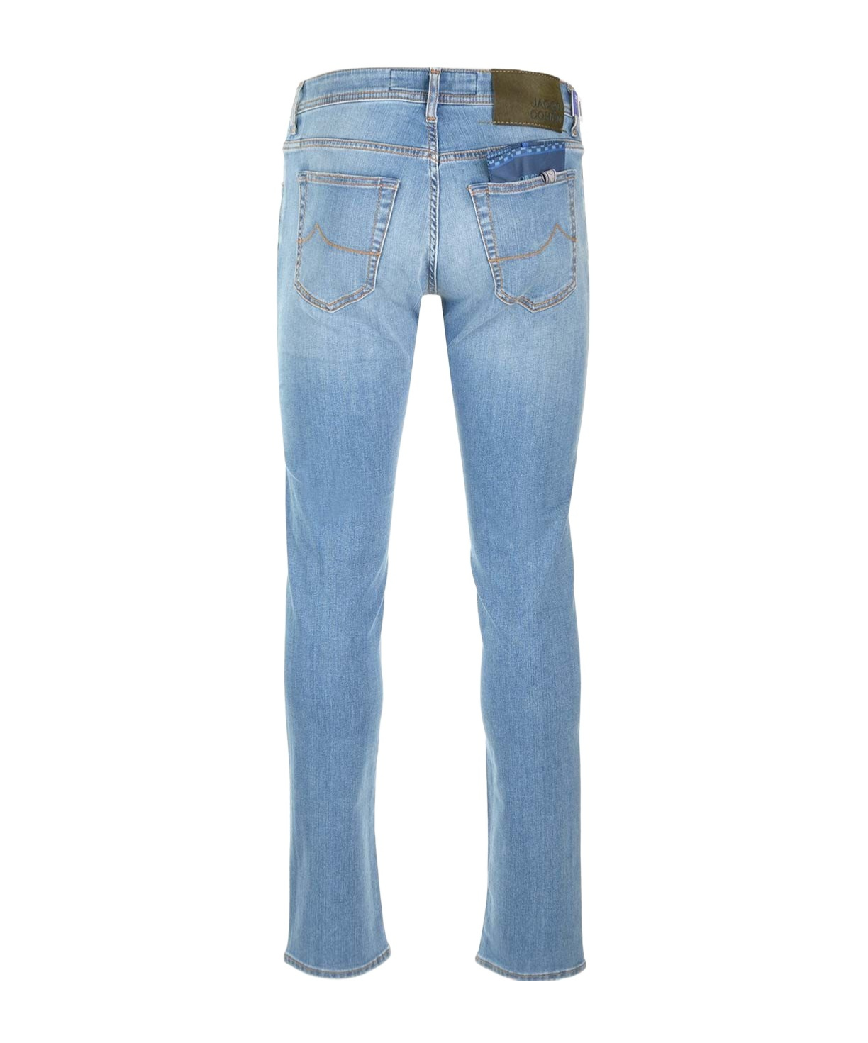 Shop Jacob Cohen Belt-loop Jeans In Light Blue