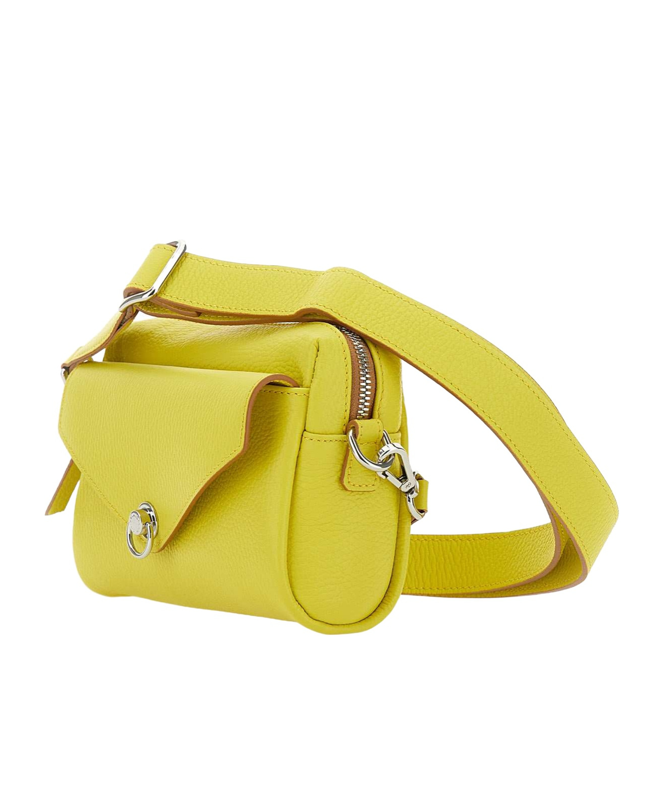 Gianni Chiarini Deva Foldover-top Shoulder Bag In Yellow