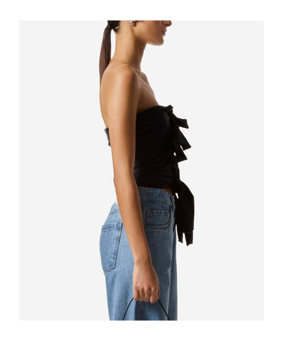Coperni Strapless Blouse In Black