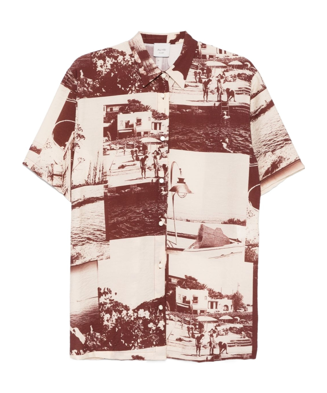 ALYSI LAPEL SHORT-SLEEVED SHIRT 