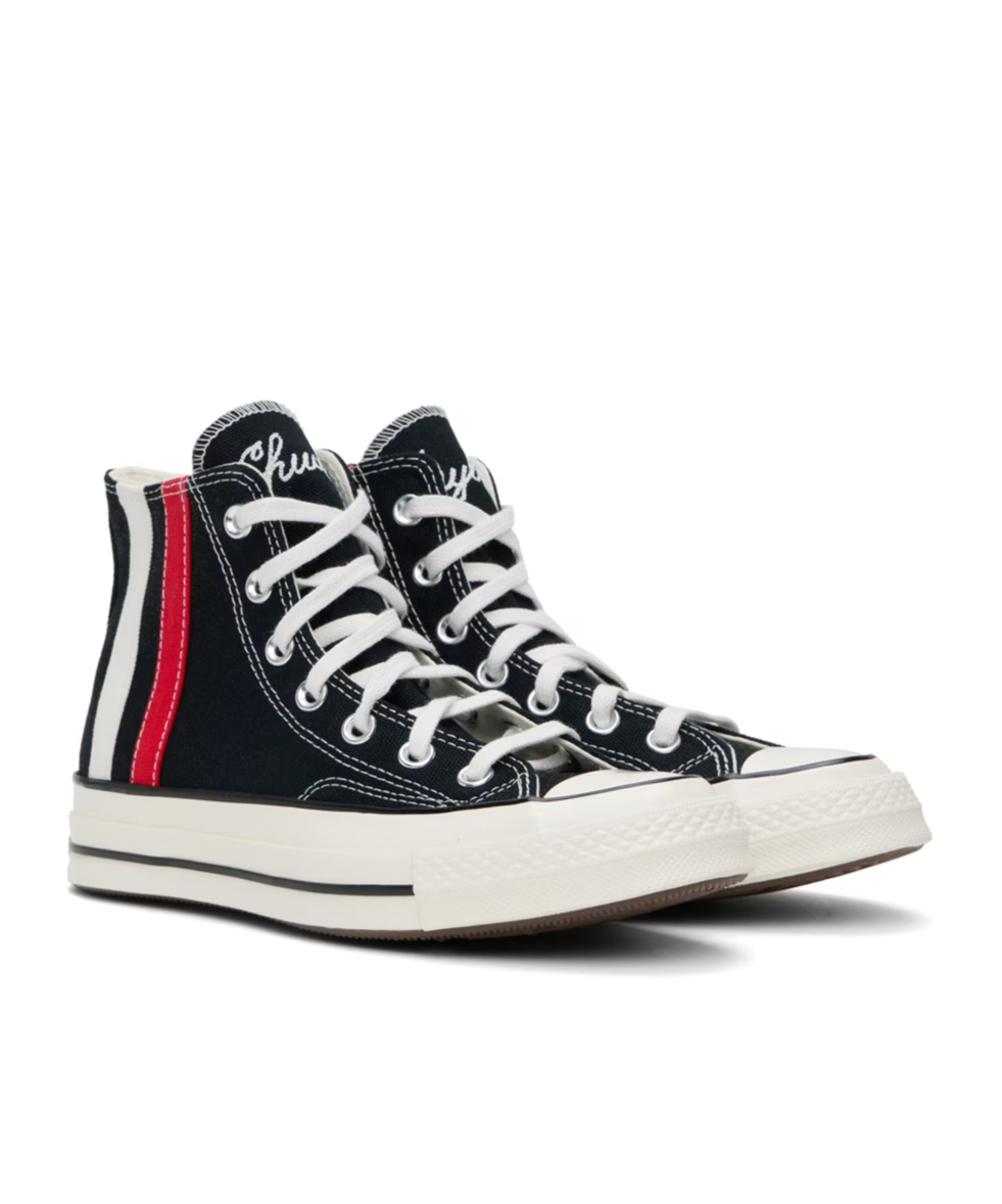 Converse Striped Lace High-top Casual Shoes In Black