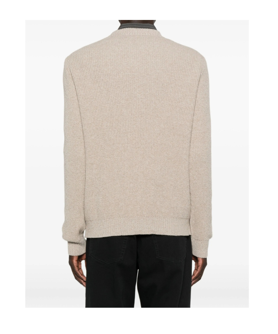 Roberto Collina Crew Neck Long Sleeve Sweater In Neutral
