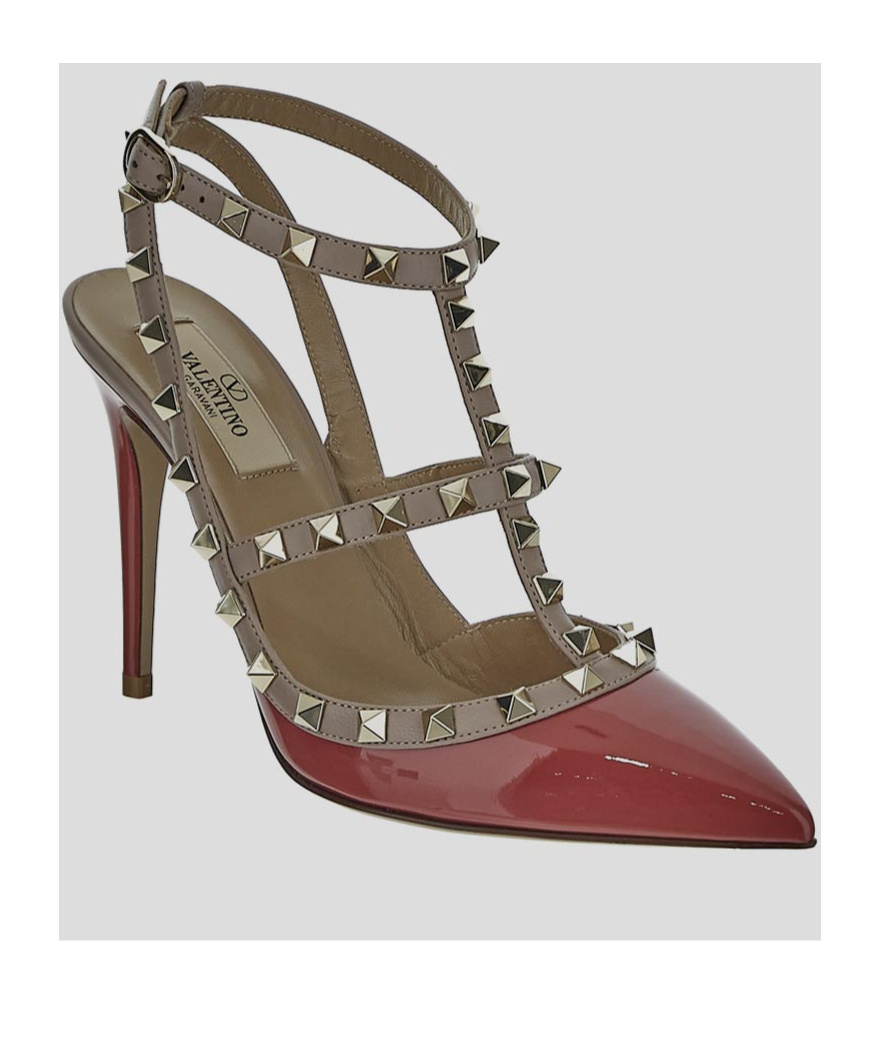 Valentino 100mm Rockstud Crystal-embellished Pumps In Brown
