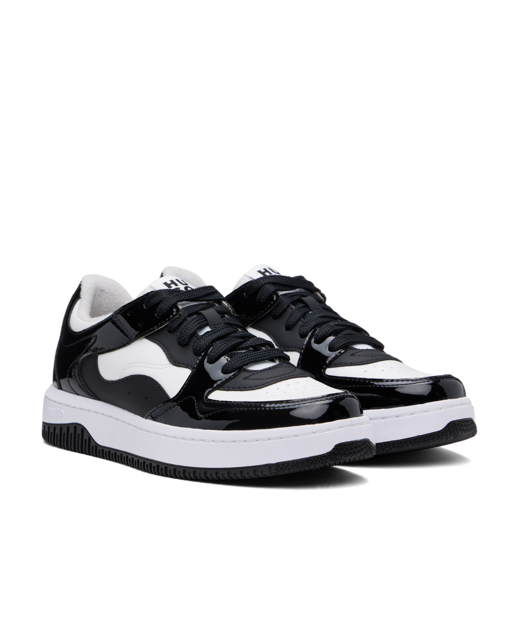 Hugo Boss Round Toe Low-top Casual Shoes In Black