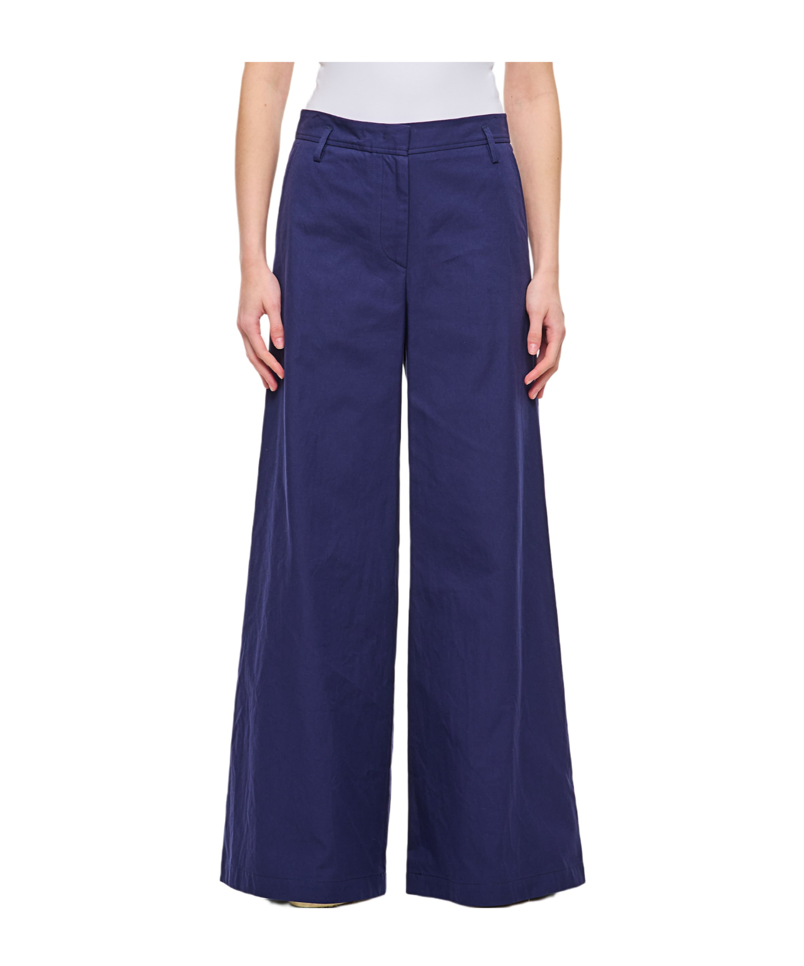 Alberto Biani Belt Loops Slacks In Blue
