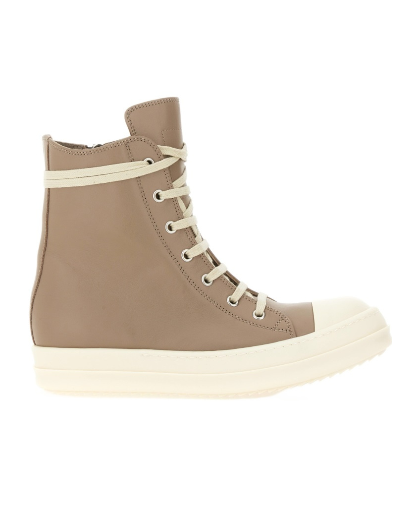 Rick Owens Hollywood High Top Sneakers Flesh And Milk In Neutral