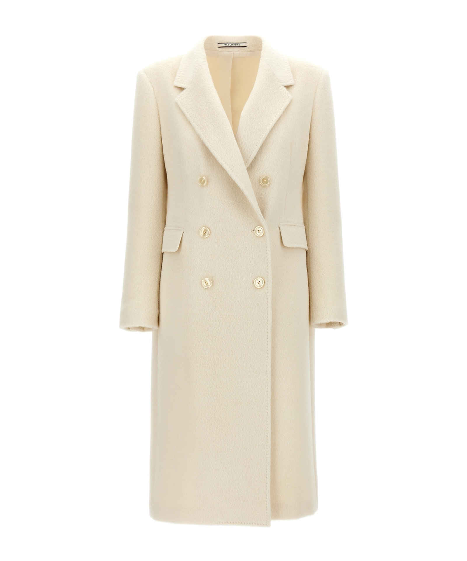 Tagliatore Double-breasted Coat In Nude