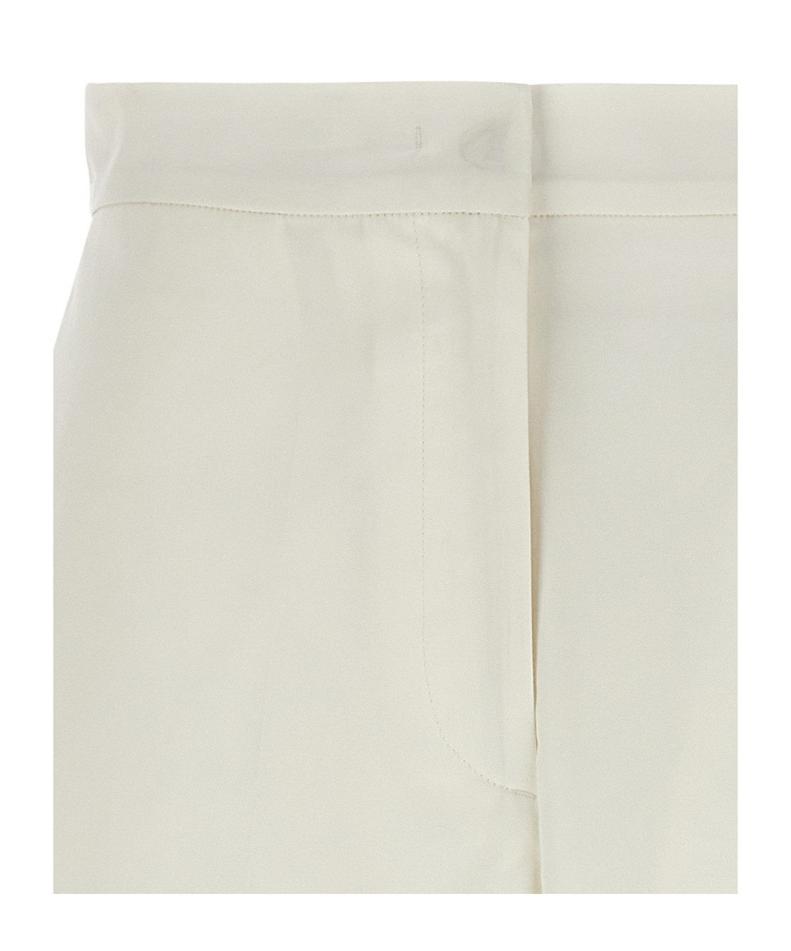 Fabiana Filippi Mid-waist White Cotton Trousers In White