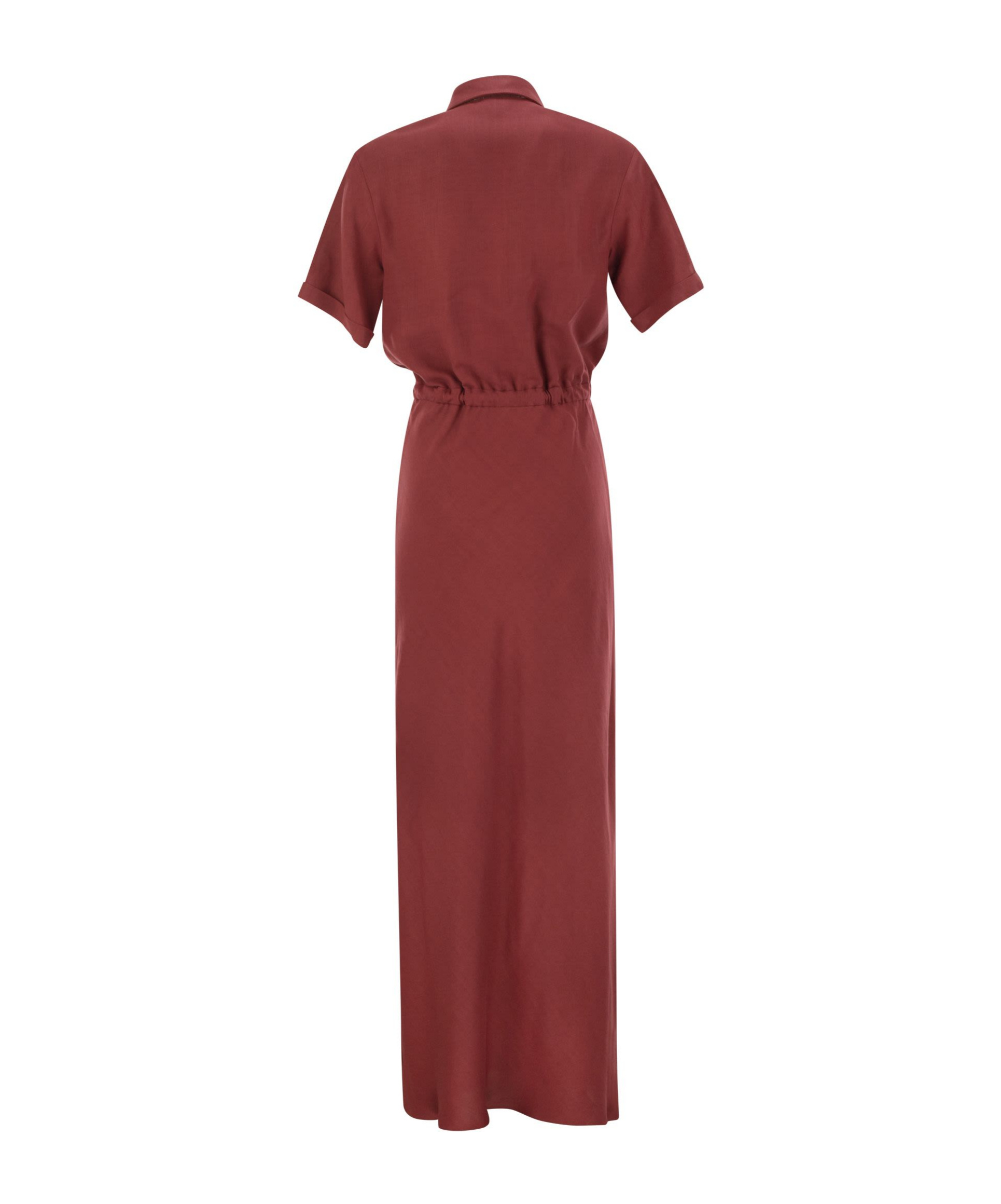 Brunello Cucinelli Short Sleeve Dress In Red