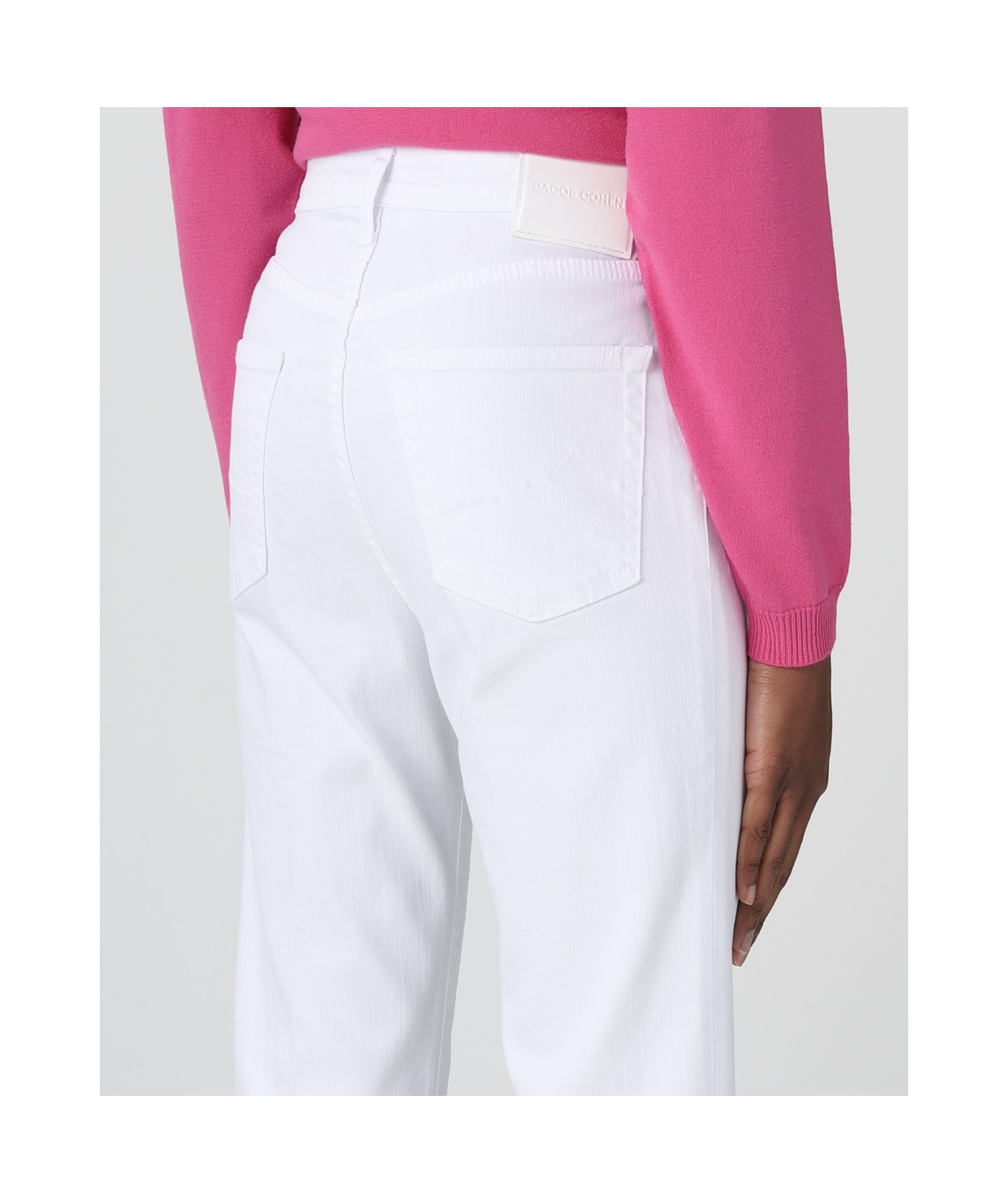 Jacob Cohen Pressed-crease Cropped Trousers In White