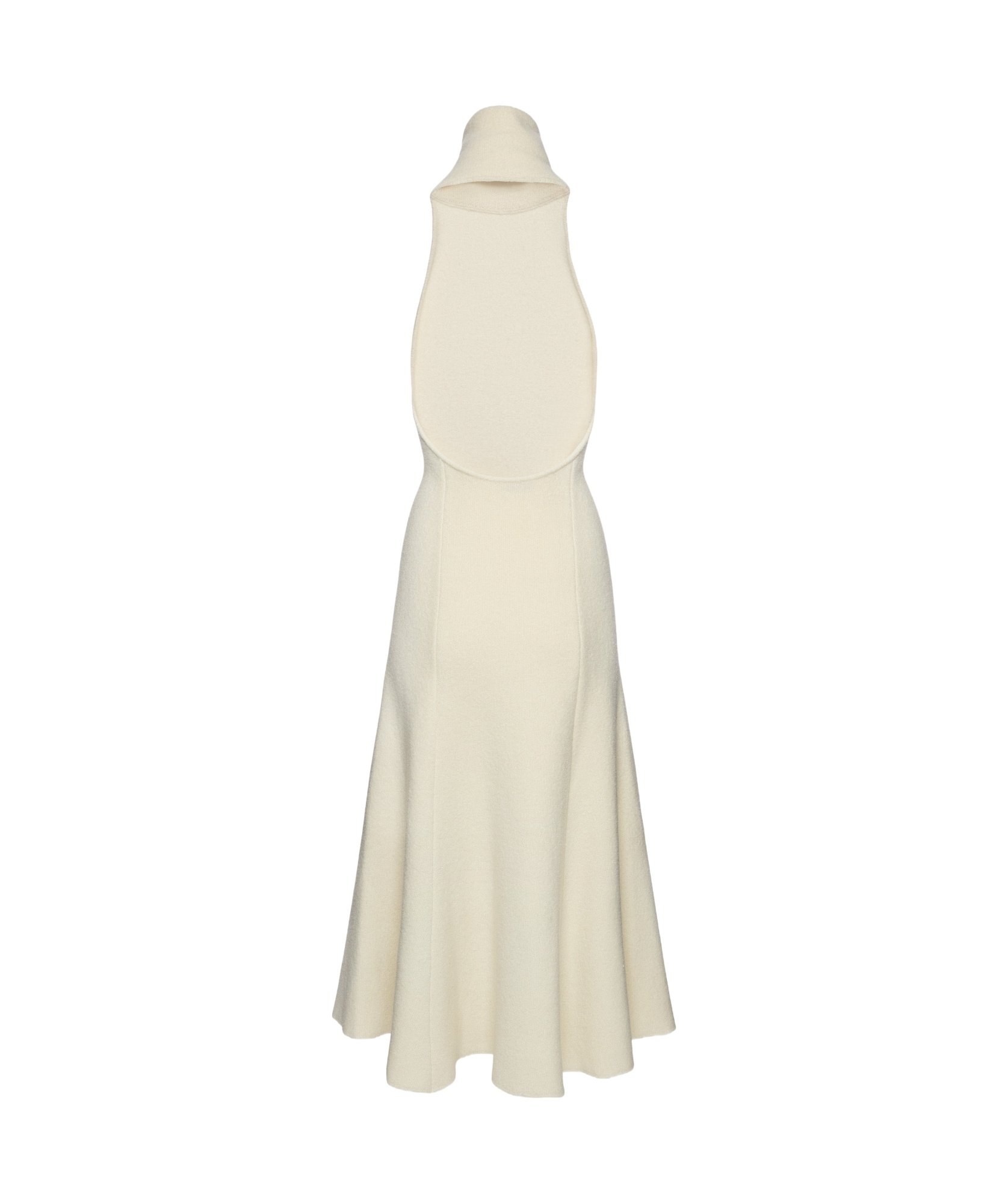 Magda Butrym High-neck Open-back Midi Dress In Cream In White